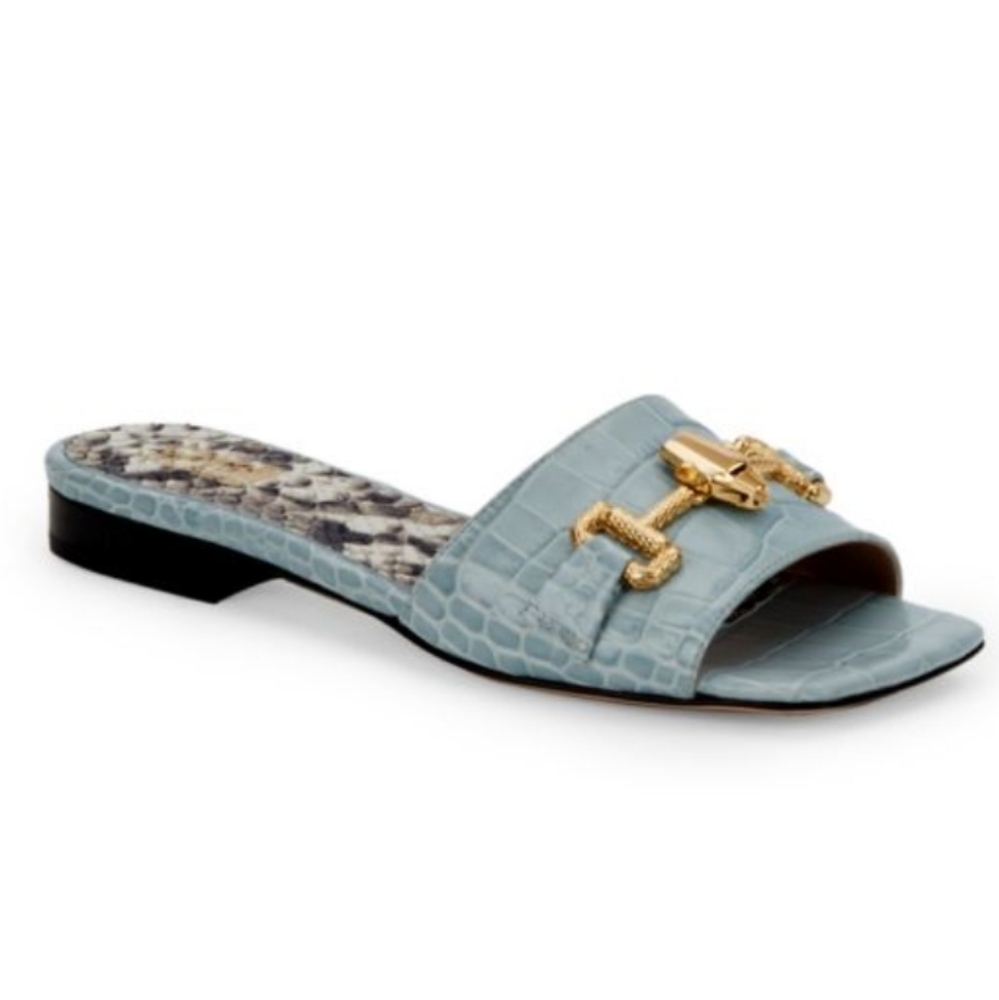 Cavalli Class Light Blue and Gold Sandals